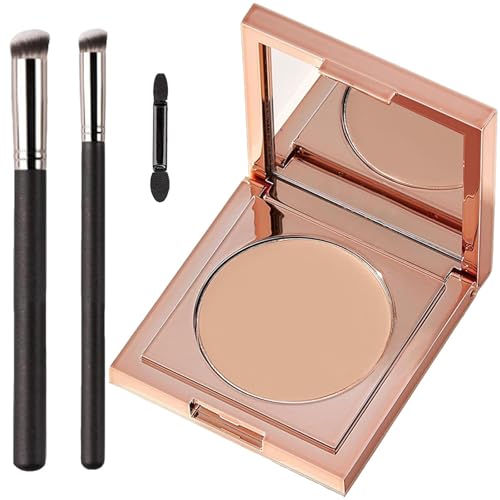 Colored Clay CC Undereye Corrector, Under Eye Concealer with Brush, Dark Circle Defense, Under Eye Color Corrector for Dark Circles (Light-Medium Peach)