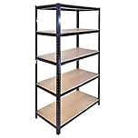 The Shopfitting Shop 5 Tier Boltless Garage Shelving Workshop Storage Racking Shelves Heavy Duty Metal 1800 x 900 x 400