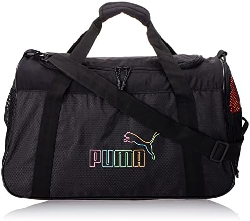 PUMA womens Evercat No. 1 Logo Duffel Bags, Black/Pink, One Size US
