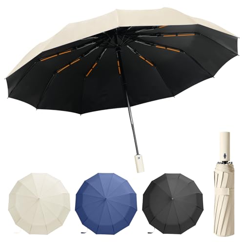 Parapluie coupe-vent et solide pliable avec protection UV