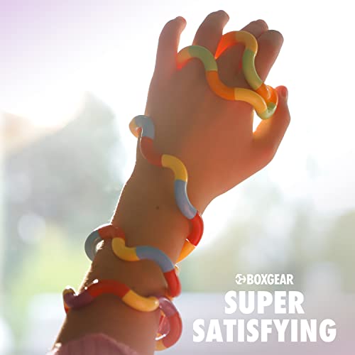 Boxgear 6Pc Multicolored Fidget Toys For Kids, Boys, Girls, Adults - Best Sensory Items For Autism, Relaxation, Stress, Decompression - Squeeze, Twist, Chain Spinner Alternative Gift #TOP3