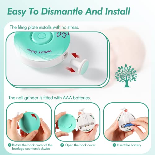 Image of Baby Nail Trimmer Electric, Safe Baby Nail File, Baby Nail Clippers with Light and 6 Grinding Pads for Newborn Infant Toddler or Adults Toes and Fingernails, Kids Nail Care, Polish and Trim