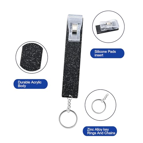 Image of 3PCS Credit Card Puller, Cute Debit Bank Card Grabber for Long Nails ATM Keychain Women with Plastic Clip