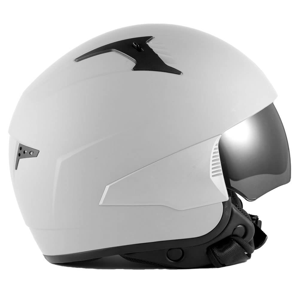 Casque Demi-jet BHR 815 COMBY - Homologué ECE - Personnalisable Avec Plastiques Latéraux - Pare-soleil Intégré - Taille XL