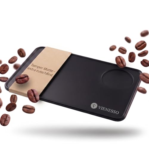 VIENESSO Tampermatte Silikon rutschfest | Tamping Matte für Siebträger & Tamper - Barista Unterlage Espresso Kaffee Matte Zubehör|