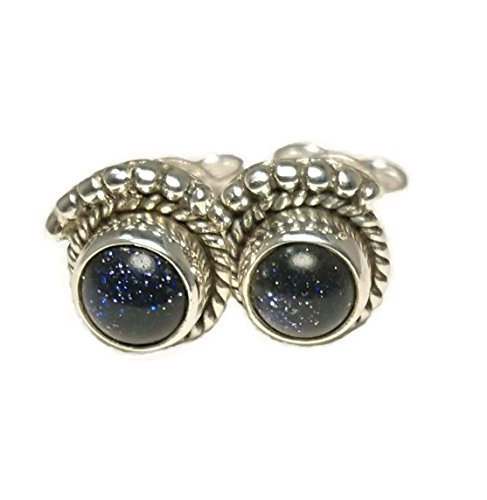 Preisvergleich Produktbild HELOISE Jewels 925 Sterling Silber Ohrstecker mit Blau goldstones