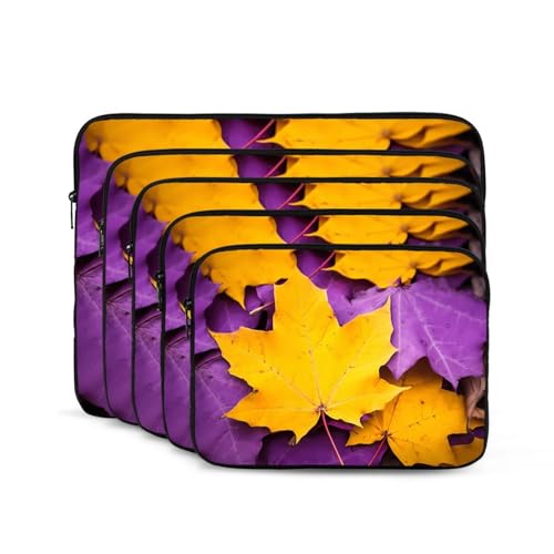 Purple Maple Leaf Laptop Sleeve Case 17 Inch Suitable For Notebook Computer Tablet Traveling Carrying Simple Case2