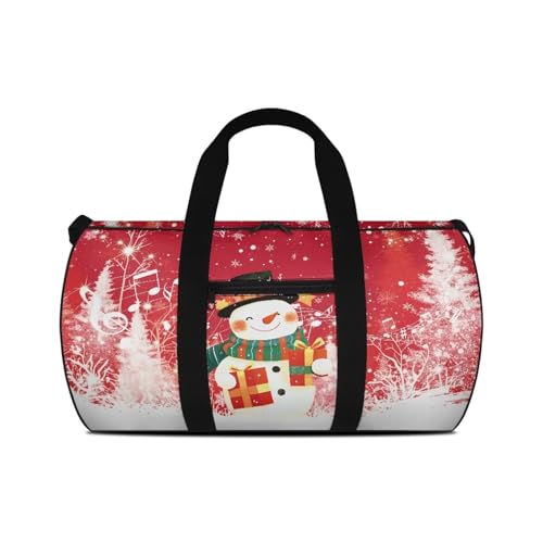 Christmas Gym Bag for Women Snowman Weekender Bags for Women Collapsible Travel Bag for Men Large Sports Duffel for Swimming Fitness Weekender Carry On Tote Bags for Women