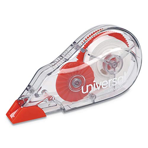 Universal UNV75616 0.2 in. x 315 in. Non-Refillable Correction Tape Dispenser - Transparent/Red (10/Pack)