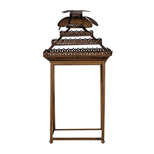 A&B Home Classic Vintage Brass Lantern