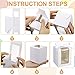 Teling 50 Set 9 oz Stemless Wine Glass Gift Box Glassware Paper Packing Boxes with Clear Window for Wedding Bridal Shower Baby Shower Birthday Parties Favors(White)
