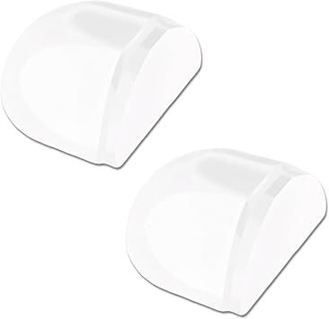 2 Pack Clear Self-Adhesive Floor Stoppers, Transparent Silicone Door Buffers, No Drilling Wall & Door Protectors for Smooth Floors, Noise Reduction