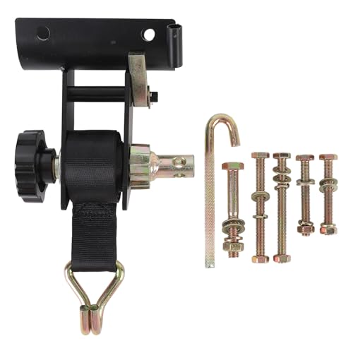 Correas de trinquete para caballete de escalera, color negro, resistentes, correas de trinquete retráctil con acero al carbono, correas de trinquete