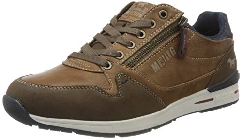 Mustang 4154-304-333, Sneakers Basses Homme, Marron (Hellbraun 333), 44 EU