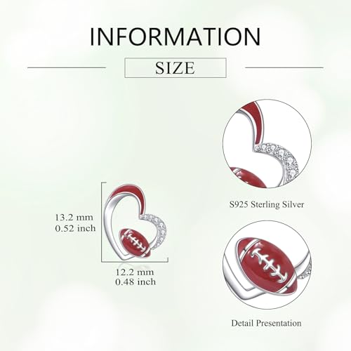Volleyball/Basketball/Baseball/Soccer Earrings for Mom Women 925 Sterling Silver Sport Stud Earrings for Women Ball Jewelry Gifts for Sport Lover Player3