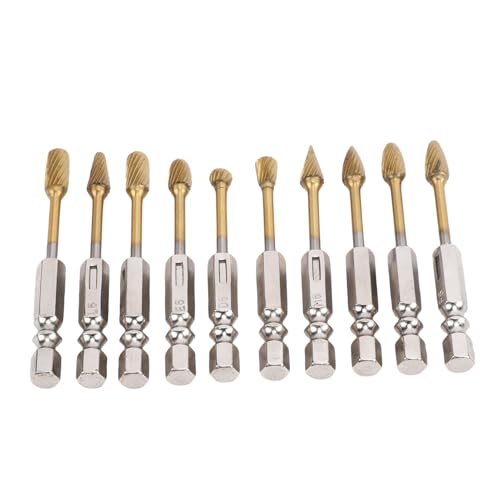 Juego de 10 fresas de carburo tungsteno Zerodis 1/4 pulg. miniatura 7