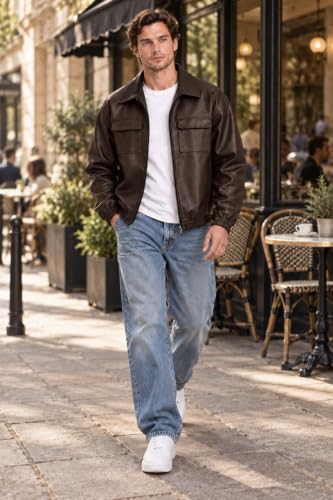 RAXEDO Store RAXEDO Men's Faux Leather Jacket - Image 7