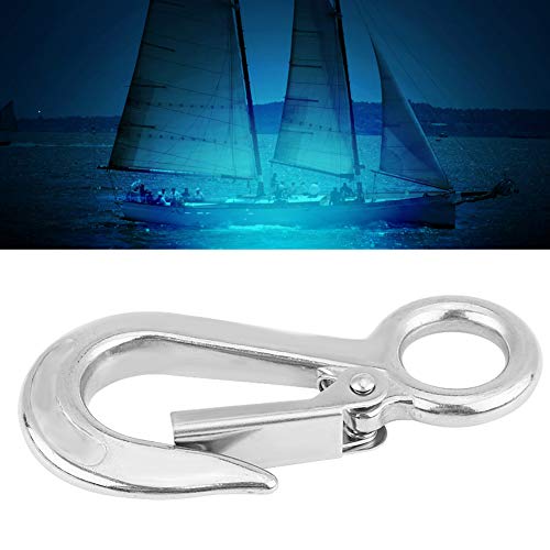 Tbest Peças de iate de navio 304 aço inoxidável grande gancho de carga carga de trabalho gancho de g