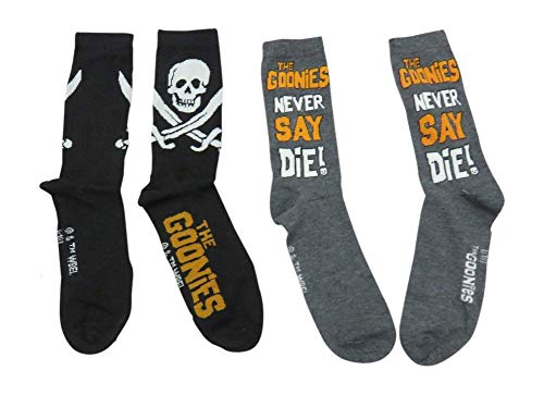 Hyp The Goonies Men's Crew Socks 2 Pair Pack Shoe Size 6-12