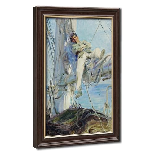 Toile Henry Scott Tuke Marin Endormi pour Ambiance Bureau Apaisante