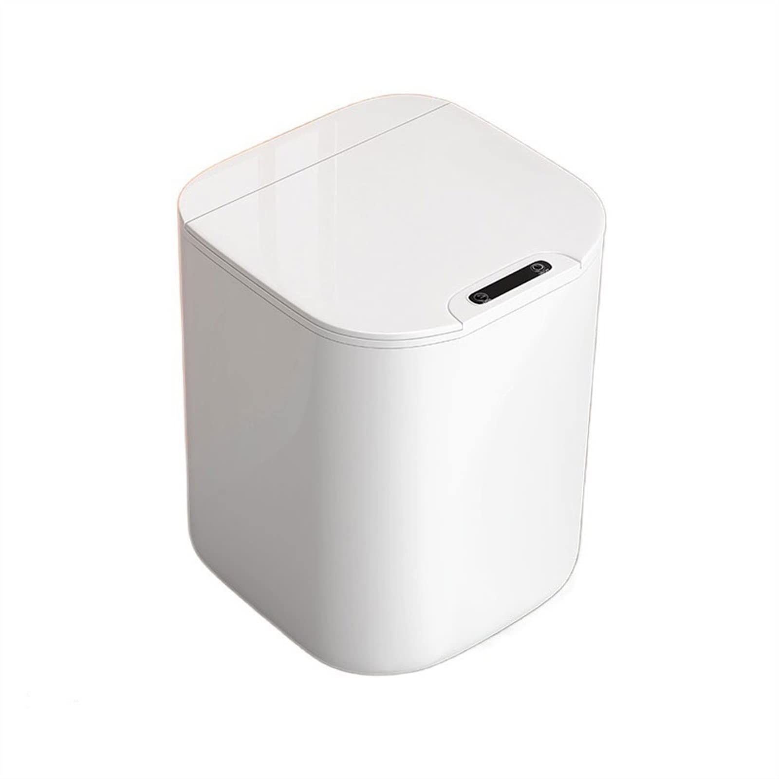 Papeleras automáticas Papelera de inducción automática de Gran Capacidad de 16L, Papelera Inteligente Grande for el hogar, Cesta de Papel higiénico con Tapa Cubos de Basura Tapa (Color : White)