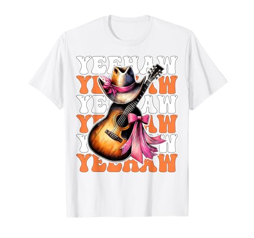 Yeehaw Guitare Western Southern Country Music Cowgirl T-Shirt