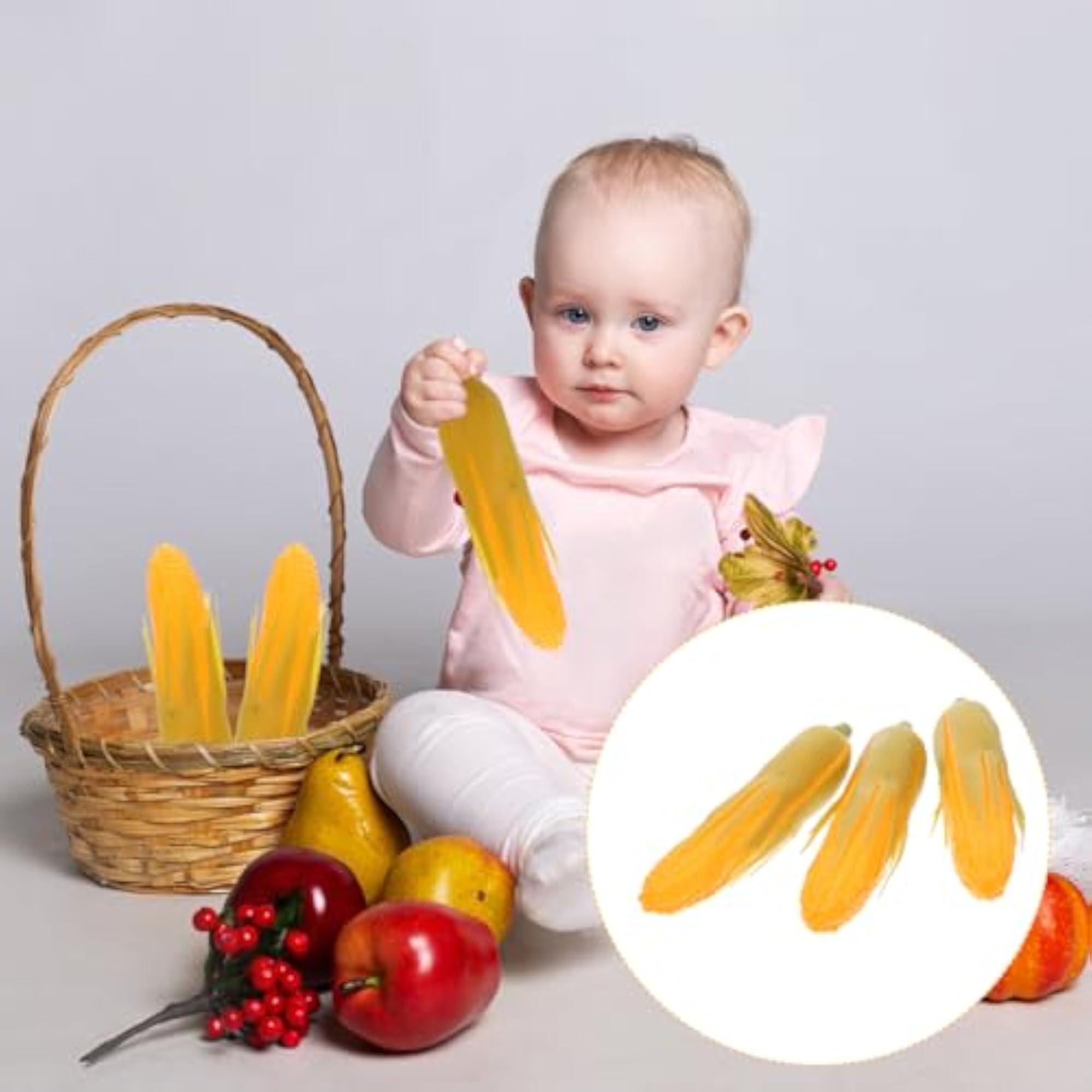 3pcs Simulation Corn Models, Artificial Vegetables