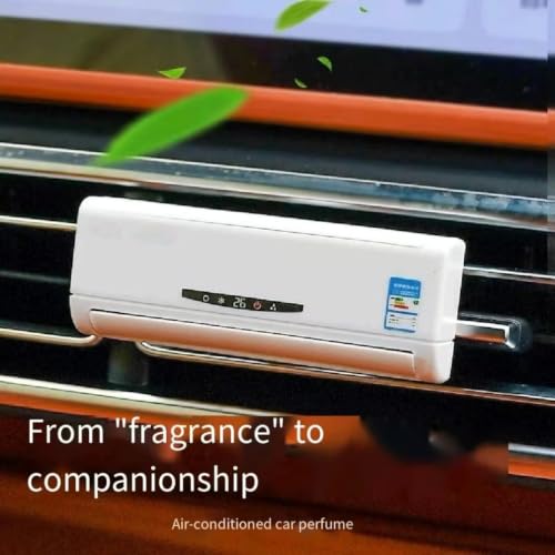 Image of YOURKARTS.COM Mini AC Shape Car Air Freshener with Solar Fan, Car Perfume Diffuser for Dashboard & AC Vent, Stylish Car Interior Decoration