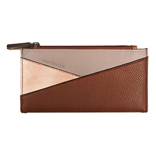 Tom Tailor Acc Elina, Billetera para Mujer, Coñac multicolor, L