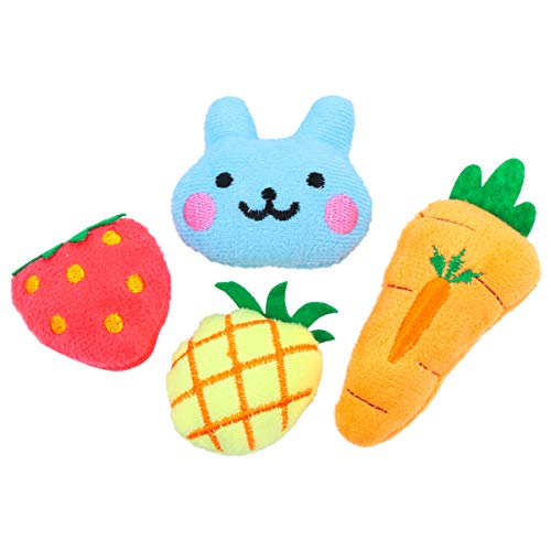 Popetpop Brinquedos interativos para gatos de interiores, gatinhos, mastigáveis, gatos, frutas, dese