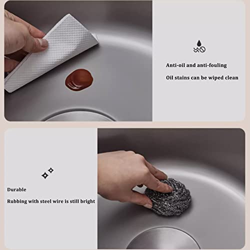 Évier de cuisine rond gris en inox pour petit évier d'appartement et studio