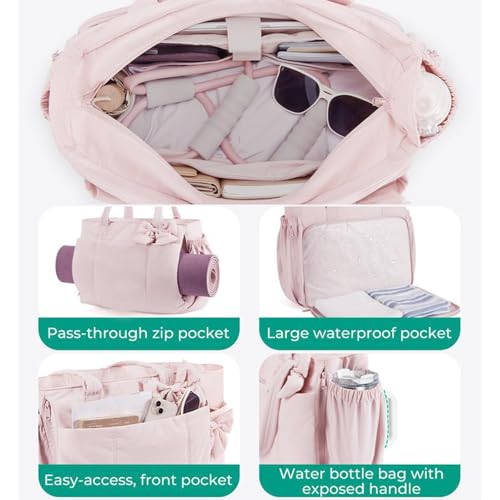 Luvy Bag, Light Weight Crush Bow Tote Bags for Women, Fashion Puffy Shoulder Handbag for Work, Travel, Beach, Shopping4