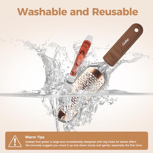 Image of Foot File Foot Scrubber Pedicure - Callus Remover for Feet Easkep Professional Grater Rasp Foot Scraper Corns Callous Removers Cracked Dead Skin Remover for Dry and Wet Feet (Golden Set)
