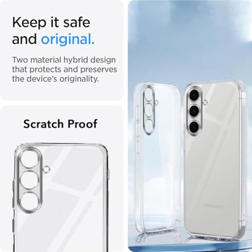 Image of Jkobi Silicone Back Cover Case for Samsung Galaxy S24 FE (Clear Shockproof Case with Camera Protection | Soft and Flexible | Transparent)