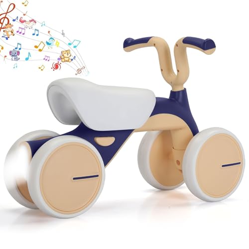 Henry & Colin Baby Balance Bike Toys for Kids -1-3 Year Old Toddler Balance Bike, No Pedals, 4 Silence Wheels & Soft Seat First Birthday Gifts for Boys and Girls - Pre-School First Riding Kids Bike