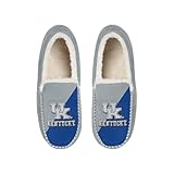 FOCO NCAA Unisex-Adult Officially Licensed Color Block Primary Logo Sherpa Lined Moccasin Slippers (Kentucky Wildcats, US Footwear Size System, Adult, Men, Numeric Range, Medium, 7, 8)