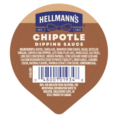 Hellmann's Mayonnaise Chipotle Dipping Sauce Cups, 1 Oz, 108 Pack