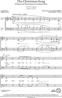 The Christmas Song (Chestnuts Roasting on an Open Fire) - Mel Torme - SATB a cappella - SATB ACAPPEL - Sheet Music
