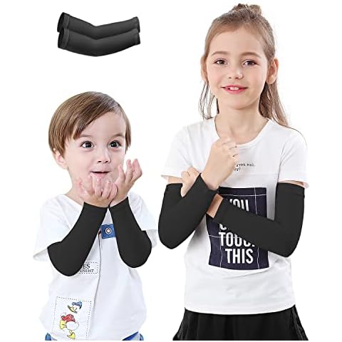 Newbyinn Arm Sleeves for Kids Child Toddlers, Age 1-7, UV Sun Protection, Cooling Sleeves to Cover Arms Cover