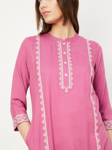 Image of Max Women's Rayon Regular Fit A Line Regular A-Line Flared Kurta