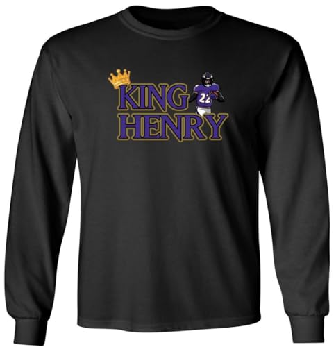Long Sleeve King Derrick Henry Baltimore Shirt T-Shirt Mens Long Sleeve