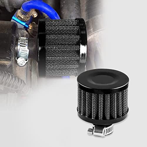 RYANSTAR 12mm Air Filter Cold Air Intake Filter Breather Turbo Vent Universal Air Intake Filter Cleaner Black Compatible with car and Motorcycle