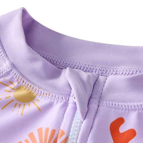 Image of Girls Swimsuit Long Sleeve Rash Guards Swim Suit 4-12Y