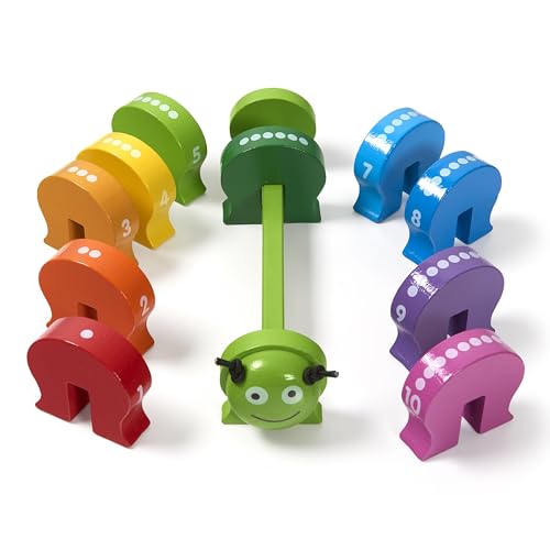 Melissa & Doug Counting Caterpillar - Classic Wooden Toy with 10 Colorful Numbered Segments - image 4