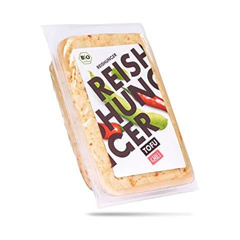 Reishunger BIO Tofu Chili 4 x 200 g - Bio-Sojabohnen aus Österreich - Pflanzliches Protein - Glutenfrei & Vegan Cover