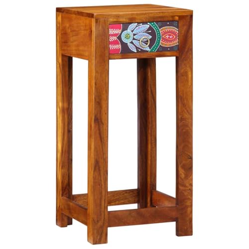 vidaXL Guéridon téléphone Marron 35 x 35 x 75 cm Bois d'acacia Massif, Table d'appoint en...