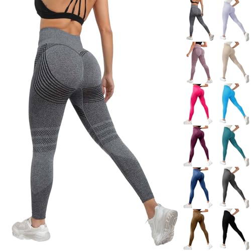 ZTFYKLIN Leggings à Compression 3D Anti Cellulite Amaigrissant Minceur Leggings Femme Taille Haute sans Couture Elastique Pantalons Push-Up Opaque Sculptants Pantalon Sport pour Yoga Fitness Running