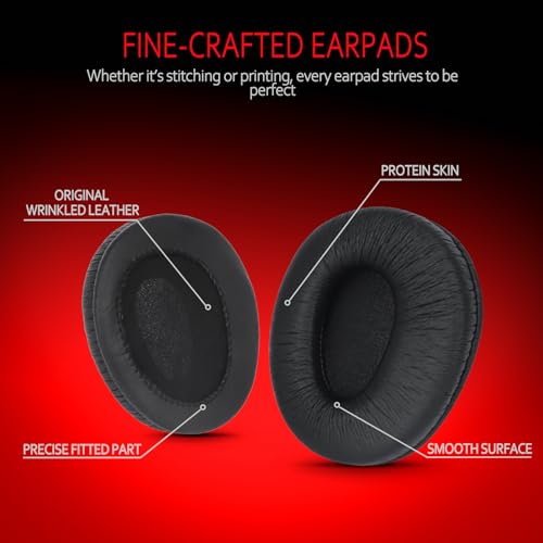 Repuestos almohadillas para Sony MDR-V600 y Sony MDR-7509HD, cuero protein y espuma memory foam, color negro miniatura 3