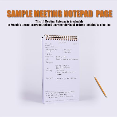 Business Meeting Notebook for Work With Action Items – Bestselling 1:1 Spiral Notepad is Great for Managers, Team Leads, Educators - Keep Notes Organized During Note-taking Process -Black-A5 11 Business Meeting Notebook for Work With Action Items – Bestselling 1:1 Spiral Notepad is Great for Managers, Team Leads, Educators - Keep Notes Organized During Note-taking Process -Black-A5 - Image 5