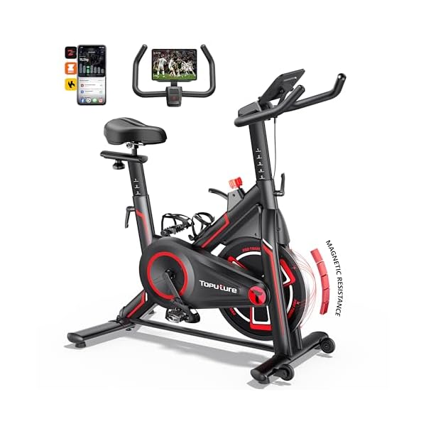 TOPTURE vélo appartement connecté résistance magnétique app LCD 160kg